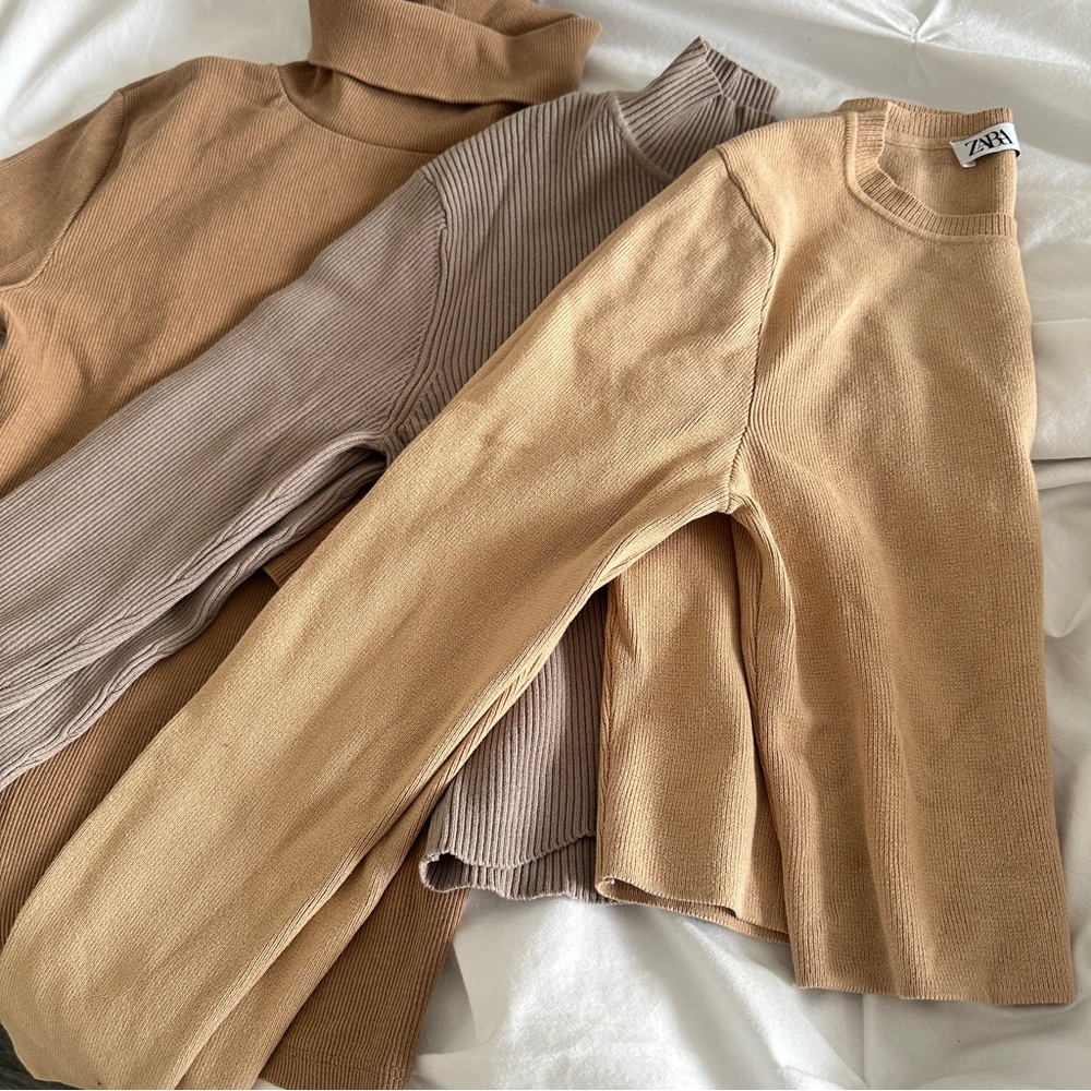Zara & Garage Neutral Knitwear Bundle
